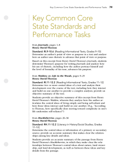 Key Common Core State Standards and