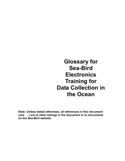 Glossary - Sea-Bird Scientific