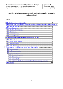 Land degradation assessment: tools and techniques for measuring