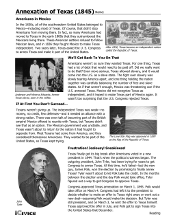 Annexation of Texas (1845) Name