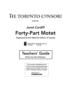 Forty-Part Motet - The Toronto Consort