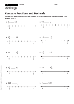 Unit 3-9 Compare Fractions and Decimals