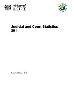 Judicial and Court statistics 2011