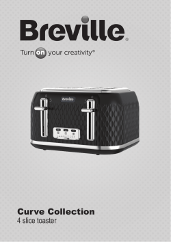 Breville Curve Toaster Product Manual