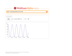 plot (1+cos (2pi*0.047t))/2 t=0 to 100-Wolfram Alpha