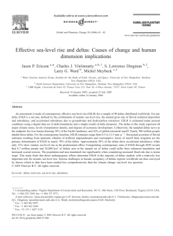 Effective sea-level rise and deltas: Causes of change and human