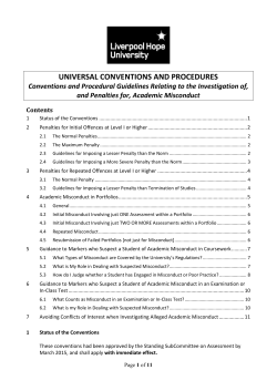 universal conventions and procedures
