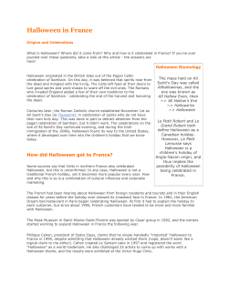 Halloween in France - Highline Public Schools