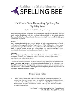 e-2010 California State Elementary Spelling Championship