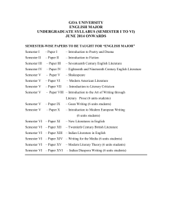 Syllabus - Goa University
