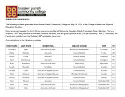spring 2014 graduates - Bossier Parish Community College