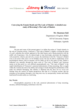 Conveying the Female Death and The Lady of Shalott