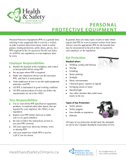 PersoNal Protective equiPmeNt