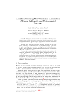 Assertion Checking Over Combined Abstraction of Linear Arithmetic