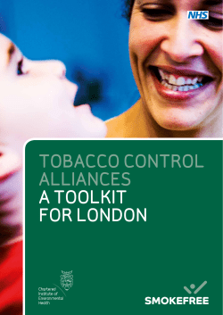 Tobacco Control Alliances - A toolkit for London