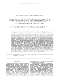 crossfit training changes brain-derived neurotrophic factor and irisin