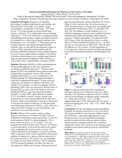 Enzyme-Immobilized Hydrogels for Hypoxic In Vitro Cancer Cell
