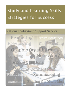 Predicting Previewing Graphic Organisers