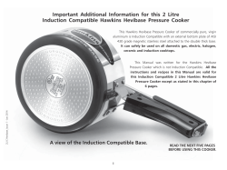 Important Additional Information for this 2 Litre Induction Compatible