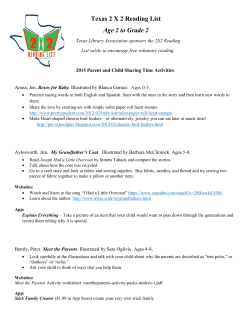 Texas 2 X 2 Reading List Age 2 to Grade 2