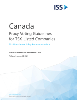 2016 Canada Proxy Voting Guidelines
