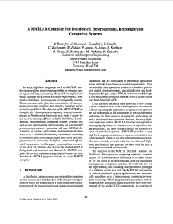 A MATLAR compiler for distributed, heterogeneous