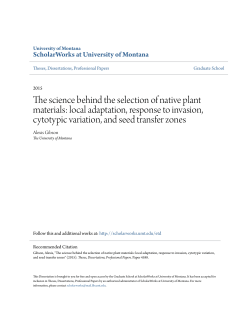 The science behind the selection of native plant materials: local