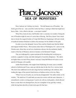 1 Percy Jackson isn`t feeling very heroic. The half