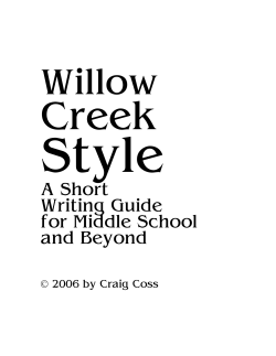 Style Guide for Middle School Students