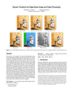 Domain Transform for Edge-Aware Image and Video - Inf