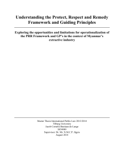 Understanding the Protect, Respect and Remedy