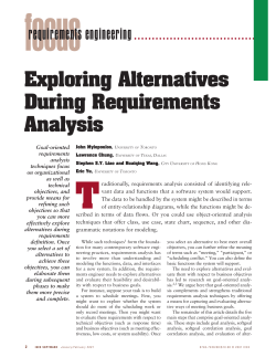 Exploring Alternatives During Requirements Analysis
