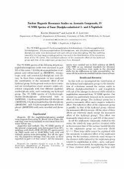 Nuclear Magnetic Resonance Studies on Aromatic Compounds, IV