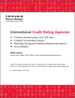 International Credit Rating Agencies