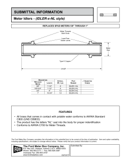 SUBMITTAL INFORMATION