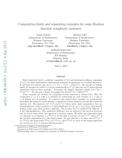 Composition limits and separating examples for some Boolean