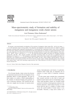 Mass-spectrometric study of formation and stability of manganese