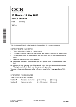 15 March &ndash; 15 May 2015