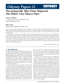 The Jacksonville `Blue China` Shipwreck (Site BA02): Clay Tobacco
