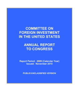 Annual Report to Congress for CY 2009