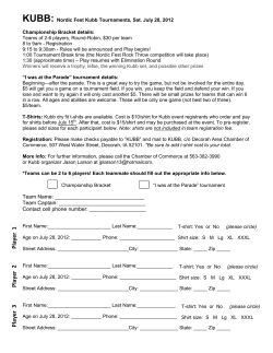2012 Kubb Registration