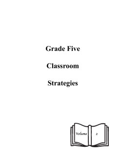 Grade Five Classroom Strategies