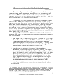 A Framework for Understanding White Racial Identity Development