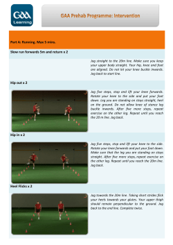 Part A: Running. Max 5 mins. Slow run forwards 5m and return x 2