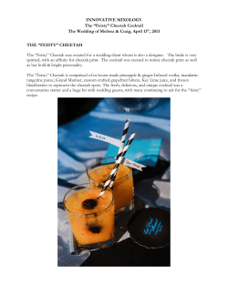 INNOVATIVE MIXOLOGY The &ldquo;Feisty&rdquo; Cheetah Cocktail The
