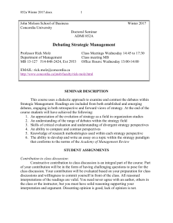 ADMI 852/4 A - Concordia University