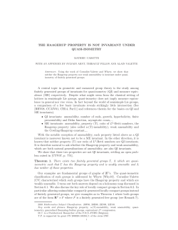 THE HAAGERUP PROPERTY IS NOT INVARIANT