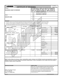 certificate of insurance