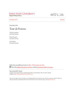 Tour de Franzia - Iowa State University Digital Repository