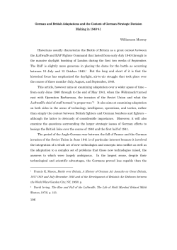106 German and British Adaptations and the Context of German